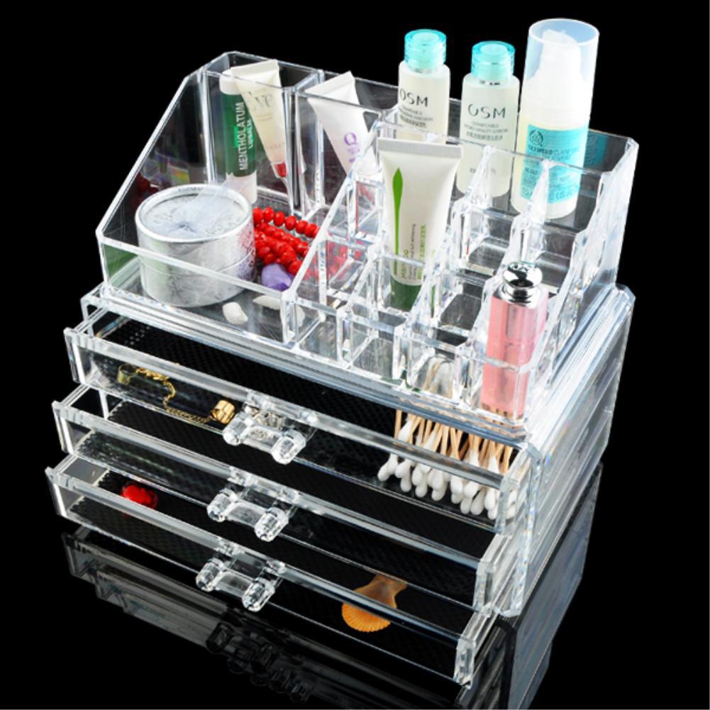 cc bag Acrylic Makeup Cosmetic Organizer Drawer Holder Clear Display Storage Jewelry Box eiffel tower stylenanda