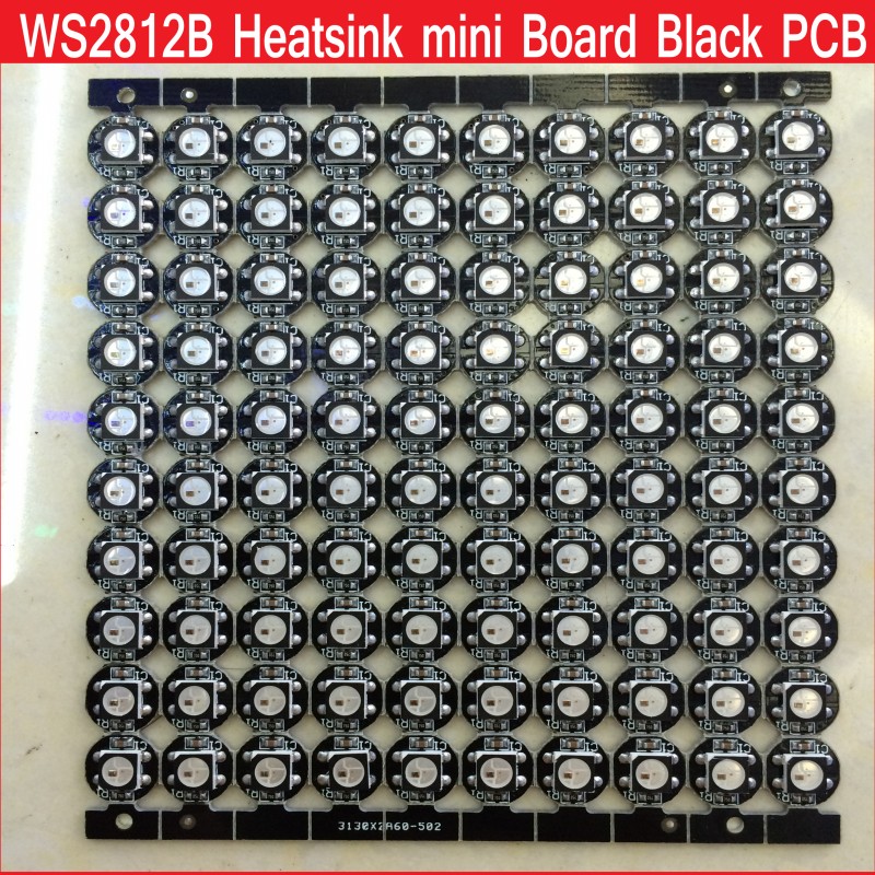 Black PCB WS2812B Heatsink mini board (10mm*3mm) 5V WS2812 WS2811 built-in RGB led pixel node Addressable Diffused led module
