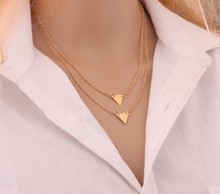 Bohemian Geometric Punk Metal Chains Bar Double Triangle Geo Choker Necklace Collier For Women 2015 Jewelry Accessories