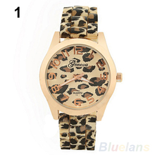 Sale Casual Sexy Women Girls Ladies Geneva Leopard Jelly Silicone Quartz Wrist Watch Watches For Christmas