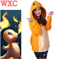 Charmander Hoodie With Tail Women Jacket Fleece Umbreon Charmander Cosplay Costumes Anime Coat Warm Sweatshirts WXC