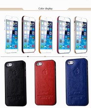 best quality With For apple original LOGO plastic Genuine leather Luxury brand phone case For iphone