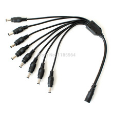 High Speed 8-Way 1 Female to 8 Male CCTV Power Splitter Cable Hub for Camera DVR Security Kit
