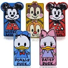 3D Cartoon Graffiti Mickey Minnie Mouse Duck Monkey Soft Silicone Case Cover for SONY Xperia Z1 L39H C6902 C6903 C6906 Phone Bag