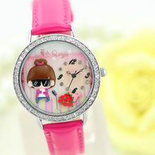 2015 Mini palabra de cuarzo DIY 3D gafas de sol chica arcilla del polímero relojes mujeres relojes vestido de la muchacha Brithday regalo del Festival MN629