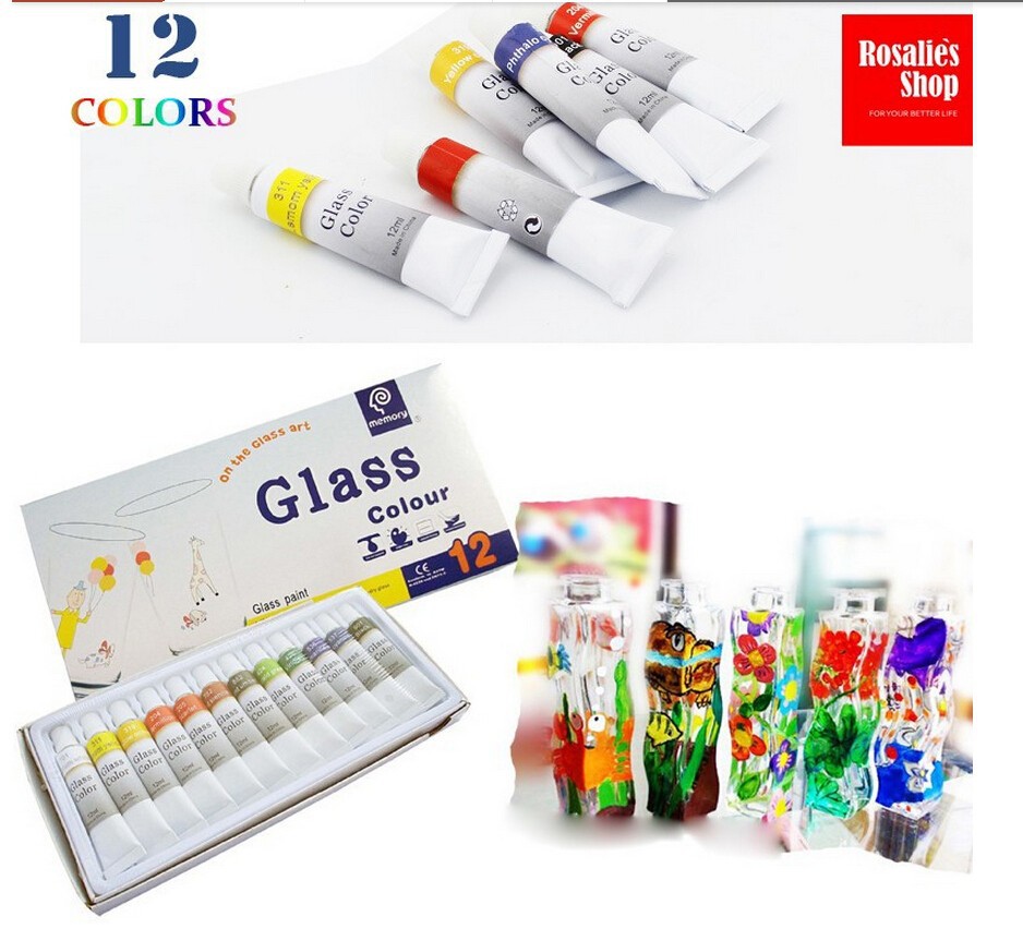 Купить Цвет стекла 12colours, акриловые краски для стекла, краска ...