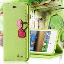 2016 новое высокое качество прекрасный кожаный чехол для Apple , iPhone 4 4S 5 5S бумажник крышка с карт памяти и магнитной кнопкой