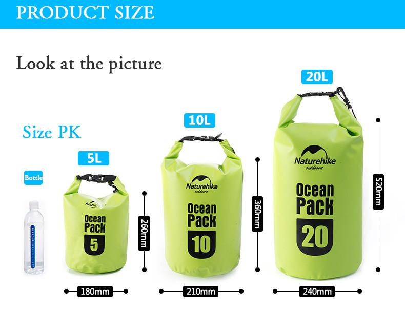 NatureHike 20L Multifunctional Ultralight 500D ocean outdoor Waterproof Rafting Bag Dry Bag For Drifting Swimming <font><b>Camping</b></font> NatureHike 20L Multifunctional Ultralight 500D ocean outdoor Waterproof Rafting Bag Dry Bag For Drifting Swimming <font><b>Camping</b></font>