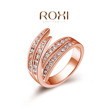 ROXI Christmas Gift rose gold platinum plated ring Austrian Crystals Ring Nickle free Antiallergic Factory prices