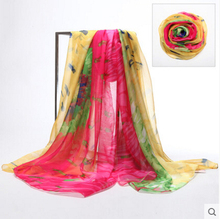 high quality silk shawl Women chiffon scarf shawl women fashion scarf sillk women thin long scarf Digital printing shawl-b166