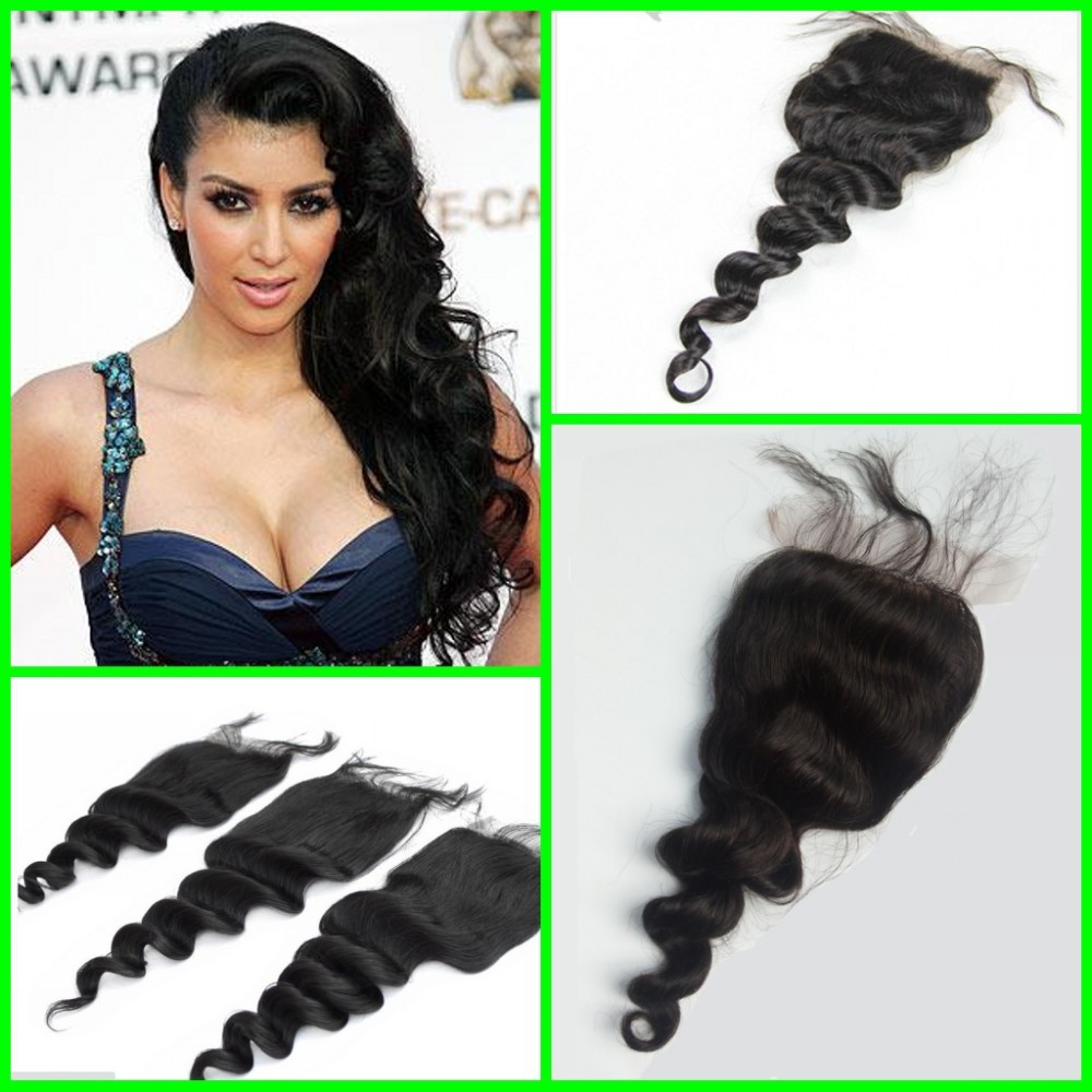 brazilian top quality virgin human hair free parting lace closure 3 part closure lace closure cheap human hair