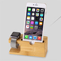 100 Natural Bamboo Charging Dock Station Bracket Cradle Stand Phone Holder For APPLE iPhone 6S PLUS