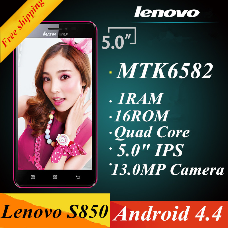 Original Lenovo S850 Android 4 4 mobile phone 5 inch HD MTK6582 Octa Core 2GB RAM