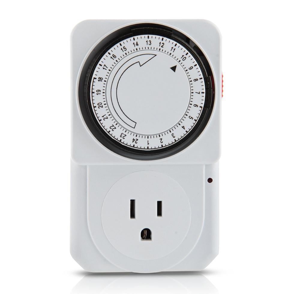 24 Hour Programmable Mechanical Mains Plug in Timer Time Switch 3 Pin