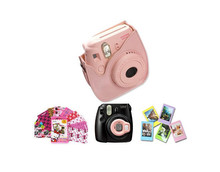 Pink Mini 8 Cartoon Case Bag/ Pink Mini 8 Close-Up Len/ 3 inch Photo Frame/ Decor Sticker Borders) – Pink