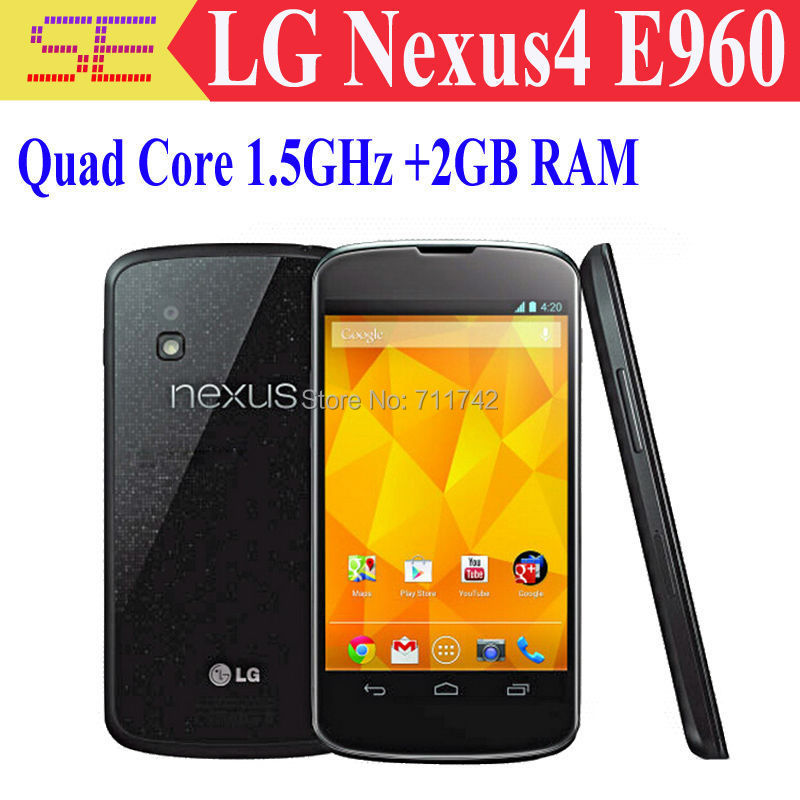 Refurbished Unlocked LG Nexus 4 E960 Cell Phones 3G Wifi GPS 8GB 16GB ROM 2GB RAM