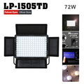 Falconeyes 72W Color Temperature Adjustable LEDs Video Light Professional LED light free shipping LP 1505TD