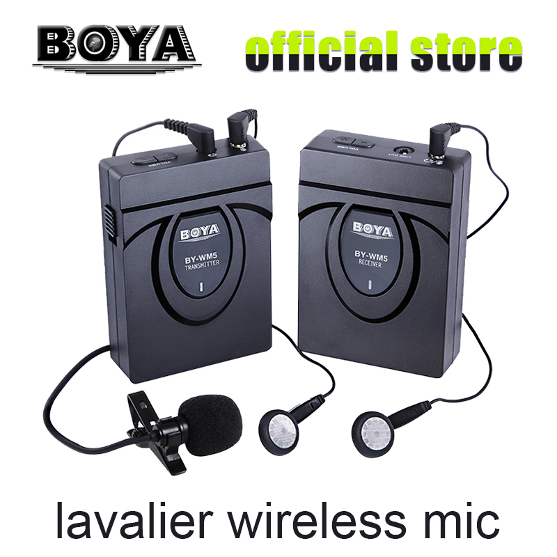 boya by-wm5 dslr-kamera drahtlose lavaliermikrofon receiver recorder