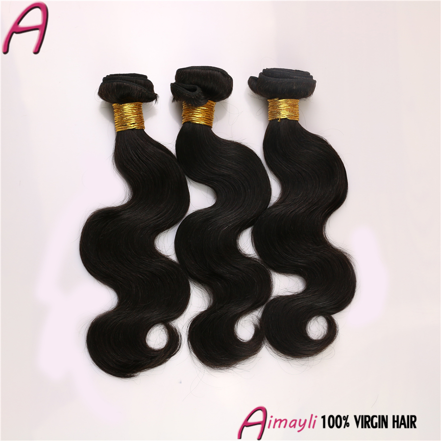 Top Grade brazilian virgin hair body wave 4pcs 100g 6a Cheap crochet braid hair #1B 8-28inch Mink Brazilian Body Wave Wavy Hair