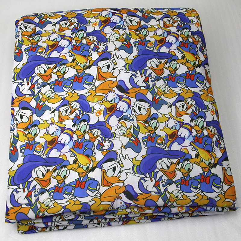 43772 50*147cm cartoon Donald Duck series fabric patchwork cotton fabric for Tissue Kids Bedding home textile,Tilda Doll Cloth