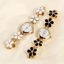 1Pcs Newest Gold Daisies Flower Rose Bracelet Wrist Watch for Women Girl Gift Lady Watches
