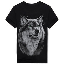 Hot Selling 2016 Summer Style T shirt Men 3D Printed Wolf Mens T shirt 100% Cotton Casual Brand T-shirt Plus Size Playeras A103