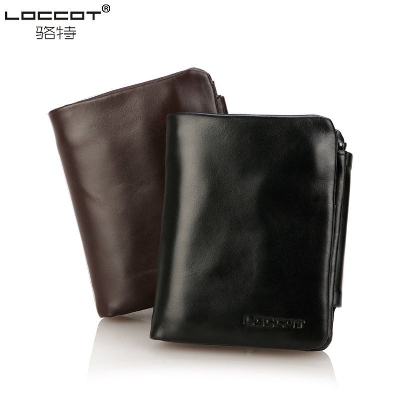 2014 Fashion men Male wallet genuine leather wallet male wallet multifunctional short design zipper wallet  money clip