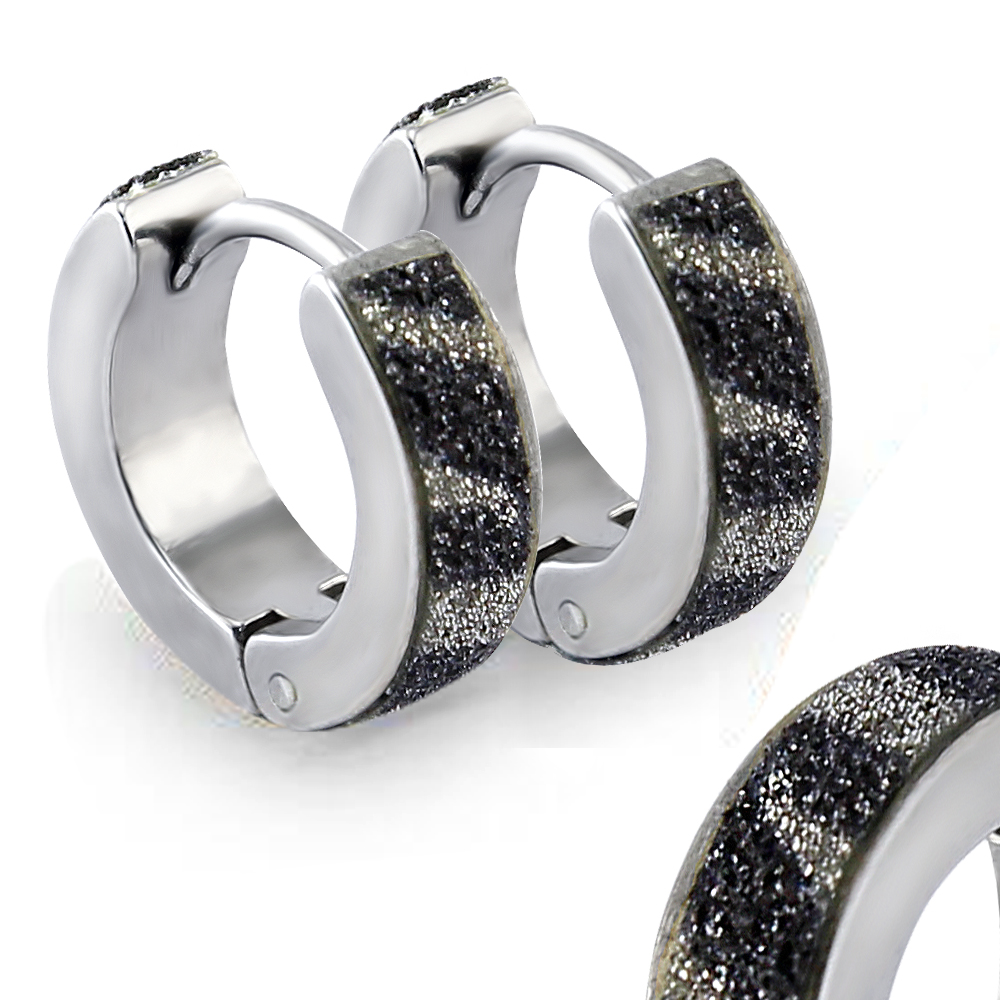 2016 New 4*9mm Silver Hooped Earring Fashion Design Huggie Hoop Earrings For Unisex