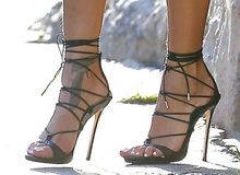 2016 Fashionable ladies Black Suede High Heel Strappy Sandals Leather Gladiator Stilettos Elegant Female Lace Up Open Toe Pumps