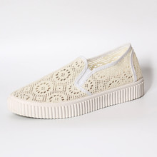 Femme/Mujer Summer 2016 New Fashion Breathable Mesh Large Size Casual Flat Shoes Light Soft Solid Color Flats Zapatos Mujer