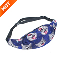 Summer style fashion adjustable length small cute cat 3D Printed casual Fanny Money Waist Bag Belt