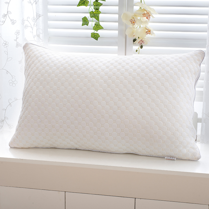 White Cotton Quilted Neck Pillow For Sleep Bed Pillows For Adults Travel Pillows Medium Density
