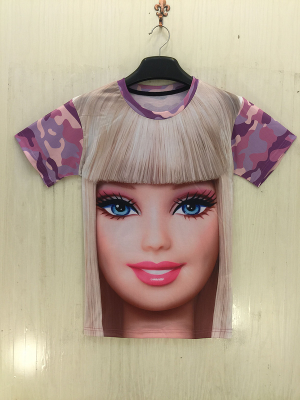 Harajuku     barbie   3d-     camisetas mujer  