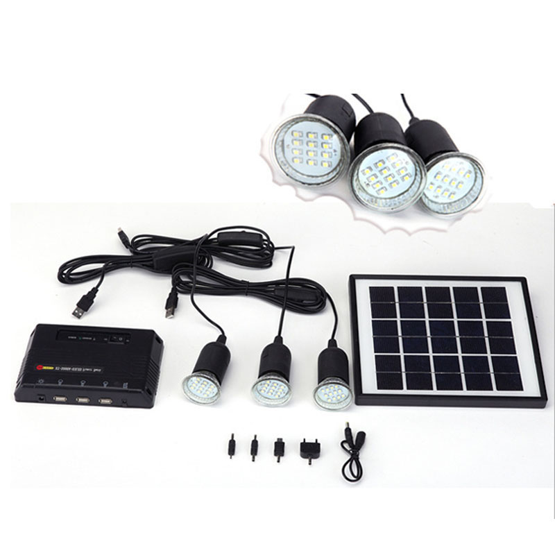 4W Solar Panel Lighting Home System Kit USB Charger with 3 LED Light Bulb for Countryard Camping Fishing Emergency Security Lamp 4W Solar Panel Lighting Home System Kit USB Charger with 3 LED Light Bulb for Countryard Camping Fishing Emergency Security Lamp