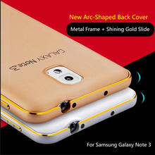 Luxury 3D Arc Edge Metal Back Case For Samsung Note 3 N9000 Ultra Thin Aviation Aluminum