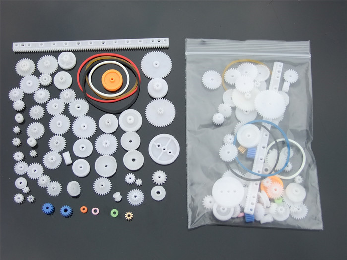 Description Picture 3 of item60pcs/lot M0.5 Plastic Gears Set DIY Rack Pulley Belt Worm Single Double Gears Robot Helicopter Toys  Parts Drop Shipping