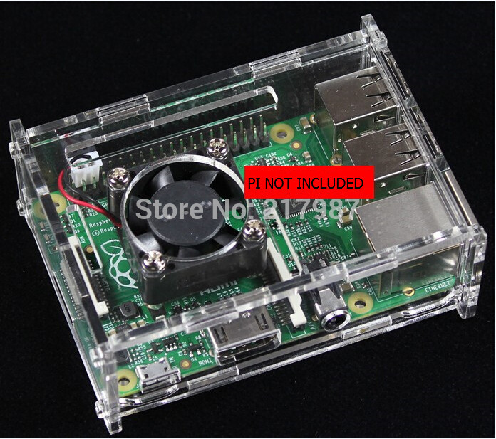 Transparent-Clear-Case-Enclosure-Box-with-Cooling-Fan-for-Raspberry-Pi-Model-B-model-b-plus