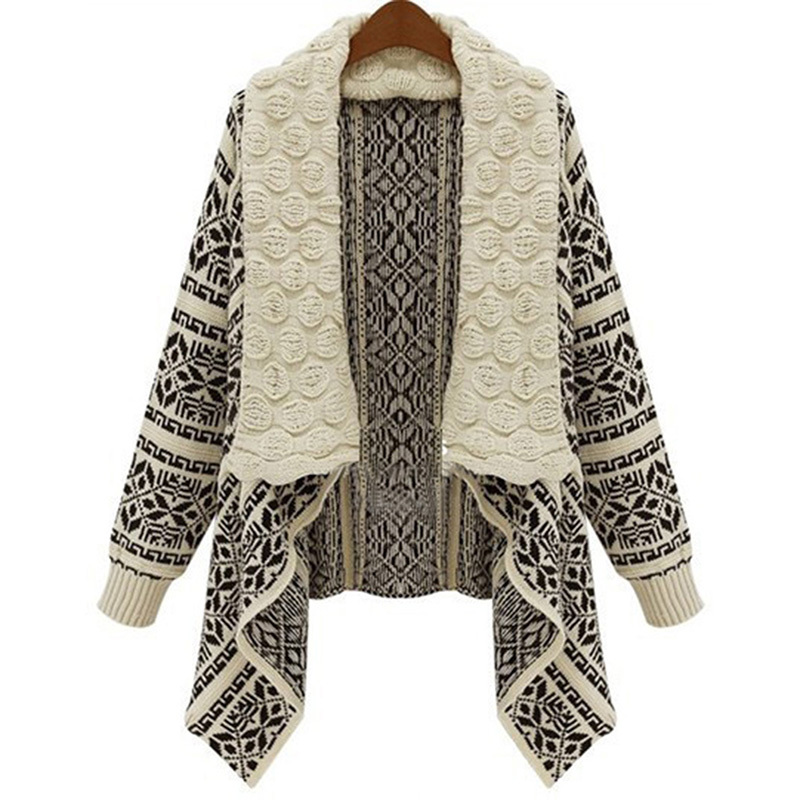 Wholesale Women Autumn Ladies Knitted Cardigan Casual Outwear Sweater Jacket Coat 3Colors