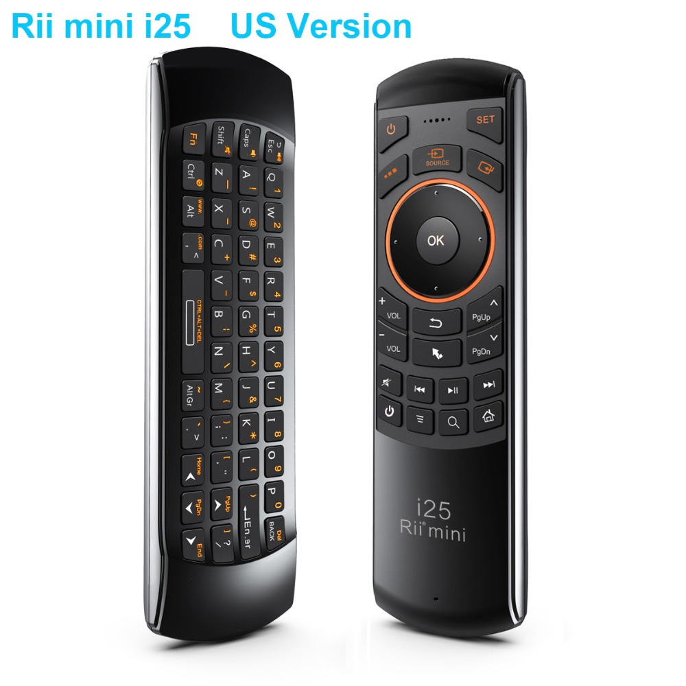 Original 3 in 1 Rii i25 2.4G Mini Wirless Air mouse Keyboard With IR Remote Control PC Teclado For Tablet Smart Android TV Box