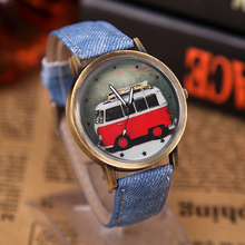 Fashion Children Fabric Watches Women Vintage Style Quartz Watch Cartoon Car Wristwatches Kids Relogio Clocks Wrist