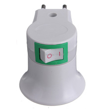 Best Promotion E27 LED Light Male Socket to EU Type Plug Adapter Converter for Bulb Lamp