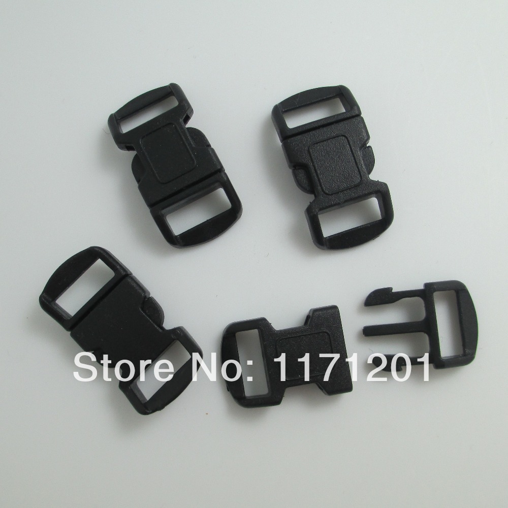 100pcs/lot 10mm Webbing Bag Buckles Plastic Buckles Curved Side Release Buckles Paracord Buckles,29*15mm/pc