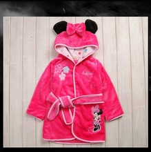 Children Pajamas bathrobe baby boy girl dressing gown flannel nightgown kids winter sleepwear hooded robe nightdress