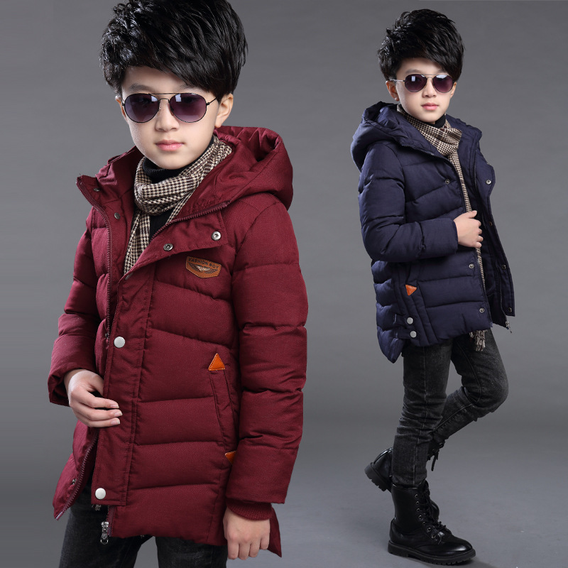 2015 High Quality Baby Boys Winter Jacket Coat Thick Warm Cashmere Kids Hooded Outerwear Casual Children Clothing