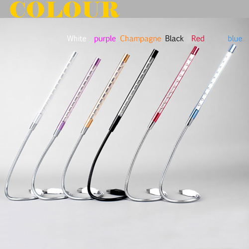 NEW Metal Material USB LED light lamp 10LEDs flexible variety of colors for Notebook Laptop PC