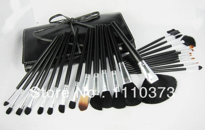 brush natural  natural red brush hair  set makeup hair animal is 24pcs set eye makeup cheek brush