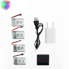 Syma X5C rc 3.7v 500mah Lipo battery 4pcs and charger with plug for syma x5 x5sc x5sc H5C X5A Helicopter drone part wholesale