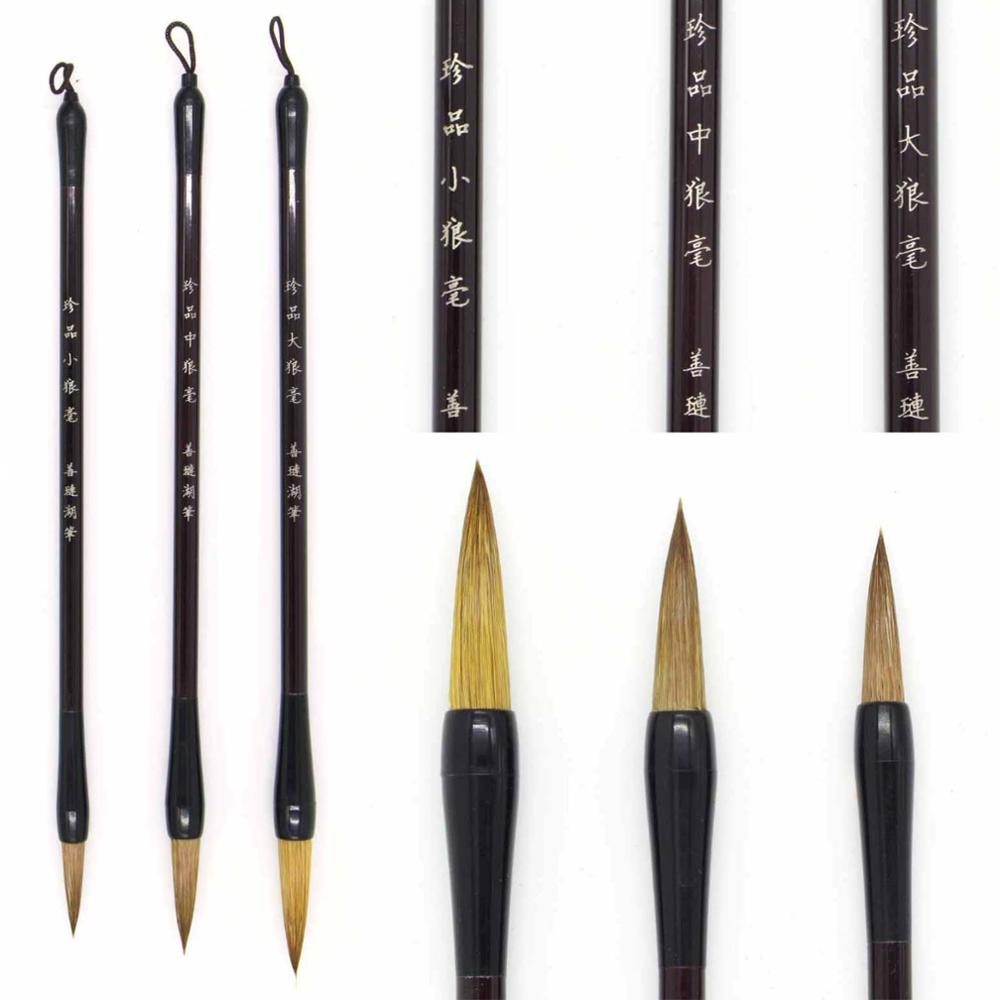 3 6 Pc Chinese Japanese Calligraphy Brush Pen Set + Reusable Practice