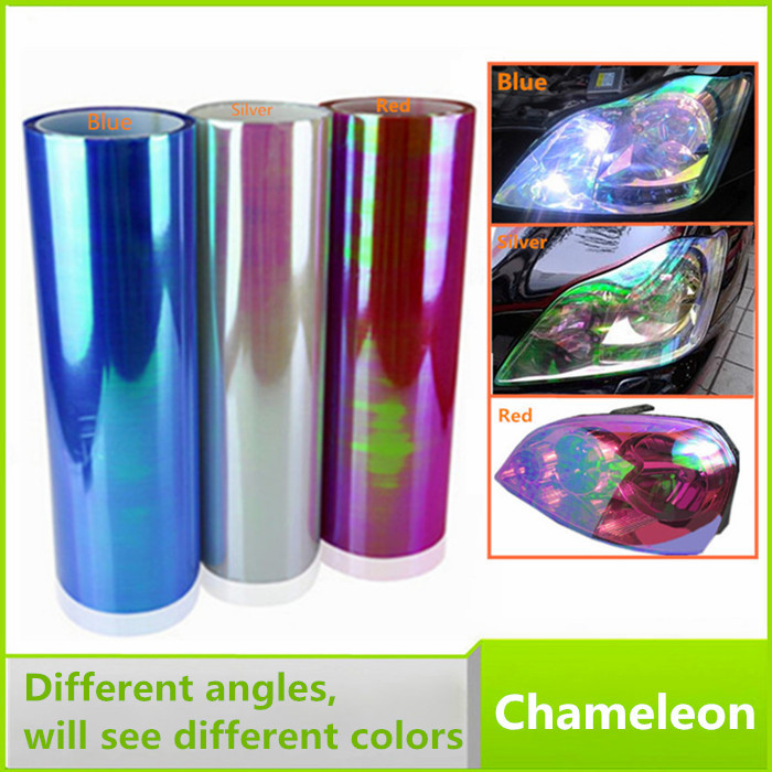 12"x40" Chameleon Color Changing Tint Vinyl Wrap Car Light Sticker Car