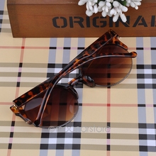 Fashion Cat Eye Sunglasses Women Eyewear Semi Rimless Sun glasses Super Round Circle Cat Eye Sunglasses